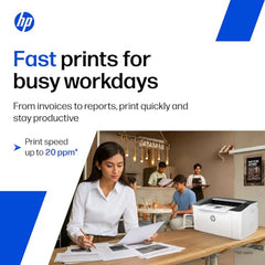 HP Laser 1008a Printer, Single Function, Print, Hi-Speed USB 2.0, Up to 21 ppm, 150-sheet Input Tray, 100-sheet Output Tray, 10,000-page Duty Cycle, 1-Year Warranty, Black and White, 714Z8A