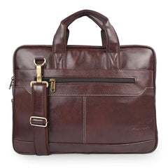ADISA Laptop Bag for Men - Faux Leather Office Messenger Briefcase with Laptop Compartment for Work, Business, Corporate & Professional Use (LB6050)