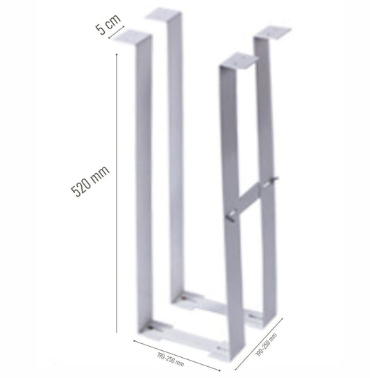 SYGA CPU Holder Under Desk Mount Width Adjustable Wall PC Mount Heavy Duty Computer Bracket Shelf (CPUHolder-White)