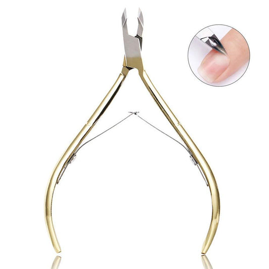 SYGA Golden Stainless Steel Cuticle Nippers Cutter Trimmer Clipper Dead Skin Remover Manicure Nail Art Tool