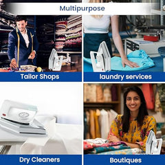 Phynix 3.5 KG Heavy Weight Industrial Automatic Laundry Electric Dry Iron Press Box Stainless Steel Cast Iron Base | 1000 Watts | 2 YEAR WARRANTY |for Home, Tailors, Hotels and Cloth Shop |Mo2