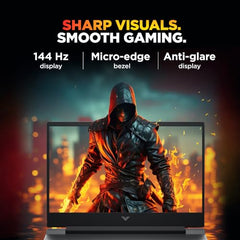HP Smartchoice Victus, 14th Gen Intel Core i5-14450HX, 6GB RTX 3050, 24GB DDR5(Upgradeable) 512GB SSD, 144Hz, 300 nits, 15.6''/39.6cm, Win11, Office 24, Mica Silver, 2.3kg, fa2303/15tx, Gaming Laptop