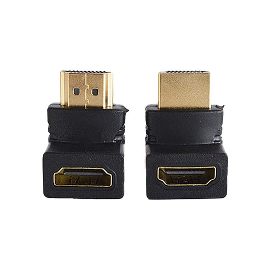 SYGA HDMI Male to Female Adapter Left and Right Elbow 90/270 Degree Left & Right Angled Connector Cable Adapter - 90/270 Degree Angle Pack of 2