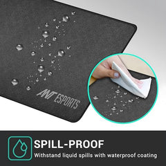 Ant Esports MP320S - Speed Gaming Mouse Pad-XL-Extended Large with Stitched Edges, Waterproof Non-Slip Base for Gaming & Office – Black