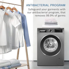 Bosch 10.5/6 KG Inverter Fully Automatic Front Load Washer Dryer (WNA2E4U1IN, 1400 RPM, 14 Wash Programs, LED touch display, Wash & Dry in 60 Mins, Cast Iron Grey)
