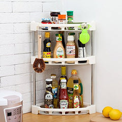 SYGA 3 Layer Storage Rack Kitchen Platform Corner Organizer
