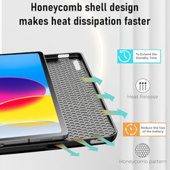 Robustrion Cover for iPad 11th Generation (A16) / 10th Gen Cover Case with [Right Side Pencil Holder] [Auto Sleep Wake] [Soft Back] (2022/2025), Case for iPad 11th 11"/ 10th 10.9" - Yellow