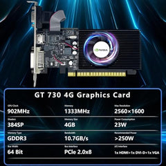 CloudVU Desktop PC | Core i7-4770/90 Turbo | 16GB RAM | GPU GT730 4GB | 512GB NVMe SSD | HDMI,VGA,LAN,USB 3.0,Clocite Copper CPU Fan,+Windows 11 Pro License & MS Office(i7,16GB,512GB,CPU-VX3)