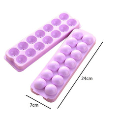 SYGA Ice Ball Tray Ice Cube Mold, Plastic Food-Grade Stackable Round Ice Ball Mould with Lid for Cocktail and Whiskey