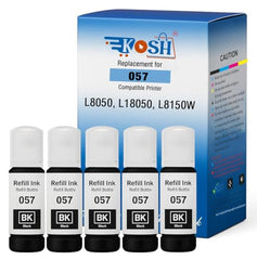 KOSH T664 Refill Ink Compatible for Epson L130, L310, L361, L380, L405, L565, L365, L485, L220, L360, L130, L130 and L380 Printers (4, Black Pack of 4)