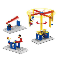 SYGA 94 Pcs 3 in 1 Structures Plastic Building Blocks Merry go Round Chair, Seesaw,Barrier gate (1301)