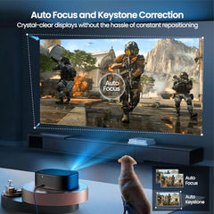Portronics Beem 450 Smart LED Projector with 1080p Full HD Resolution, Built-in Streaming Apps (Netflix, Prime Video, Hotstar), 4000 Lumens, Screen Mirroring, 3 Watt Speaker, Bluetooth, Wi-Fi (White)