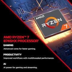 HP Smartchoice HyperX OMEN 15, AMD Ryzen 7 260, 8GB-RTX 5050, 24GB DDR5 (Upgradeable), 1TB SSD, 180Hz, 2.5K, 500 nits, 3ms RT, 15.3''/38.9cm, Win11, Office24, Black, 2.42kg, gb0038AX, AI Gaming Laptop