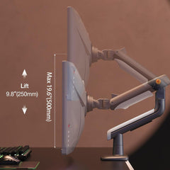 22-45" Gas Spring Monitor Arm w/ 360° Swivel & Tilt | NB G60 | Free Up Desk Space & Improve Comfort (22-45"/16 kgs Capacity)
