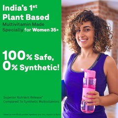 OZiva Plant Based Multivitamins for Women 35+| For Hormonal Health, Skin & Hair, Bone Health| With Chasteberry, Vitamin E & D3, 50 Vegetarian Tablets