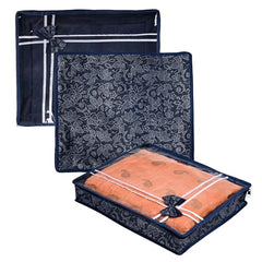 Kuber Industries Non-Woven Saree Storage Bag | Clothes Storage Bag | Wardrobe Storage Bag | Cloth Storage Organizer | Top Visible Window Saree Bag | Bow Golden Printed | 3 Inch | Pack of 6 | Maroon