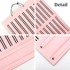 HASTHIP Hair Clip Organizer, 3-Layer Wall Hanging, Large Capacity, Pink