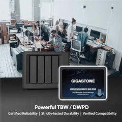 Gigastone 【NAS Certified】 High Endurance 4TB SSD– for Gaming/PC/Laptop/NAS SSD 24/7 Reliable 2.5" SATA Internal Solid State Drives RAID Data Storage 2.5 inches SATA 3.0