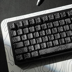 dagaladoo Cute PBT keycaps,Coffee Cat, XDA Profile Keyboard Keycaps