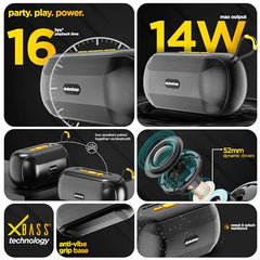 Dubstep Pop 600 Wireless Speaker, 15 Hrs Playtime, 52mm Driver, TWS Pairing, 6W Output Bluetooth Speakers (Grey)