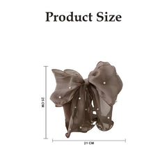 MOMISY Bow Shaped Hair Clip, Hair Accessories for Women and Girls (LaceBrown, Free)