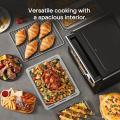 Nutricook Steami X 24L Black (Steam + Air Fryer Oven) with 10-in-1 functions like Steam Cook, Steam Roast, Air Fry, Bake, Sterilize & more. Steam + Convection technology, 2200W power, 2-year warranty