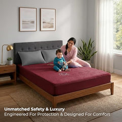 MollisHomes Mattress Protector Single Size, 72x36 Inches, Grey