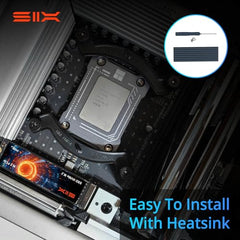 SIX NVME M.2 SSD PCIe 4.0-1TB m.2 2280 ssd, Read UP to 7350MB/s SSD 1TB for Gaming PS5 Memory Storage Expansion with Heatsink, Internal Solid State Hard Drive PCIe gen 4x4 Nvme for Laptop Desktop pc