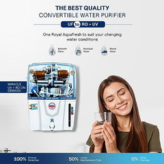 ROYAL AQUAFRESH Copper Audy Sedimentation 12 Ltr RO+UV+UF+TDS 14 Layer Water Purification Advance Technology Electric Water Purifier (1 Year Warranty On Pump & SMPS)