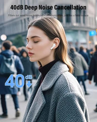 NKETUO Wireless Bluetooth Earbuds, ENC Noise Reduction, HD Stereo Sound, Gaming Earphones, Type-C Fast Charging, Smart Touch Control