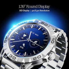 boAt Enigma Radiant Luxury Watch for Man w/1.43"(3.63 cm) AMOLED Display, AOD, Premium Metal Build, Round Dial, 200+Watch Faces, Upto 7 Days Battery Life, Fitness smartwatch for Men (Metal Black)