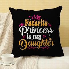 Gift for Daughter Birthday Special Birthday for Daughter Printed Cushion(12 inch X 12 inch with Filler with Keychian) Girls Pillow Daughters Day for Daughter and Girls (V) (D-5A)