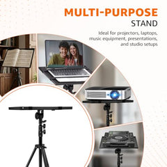 Amazon Basics Wagon Projector Laptop Stand Tripod Table Top and Floor Height Adjustable 2 to 4 Feet Foldable