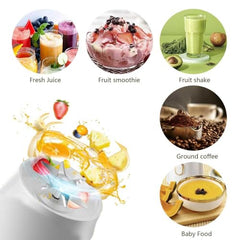 Juicer for Home ^ Lacossi Juicer Mixer Grinder with 1500mAh Battery, 6 Blades 3Gears Fast Blending, 2-Jar Capacity (400ml*2) | 40 Watts Bullet Rechargeable Portable Personal Juicer