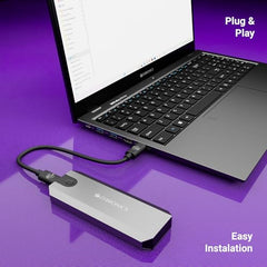 Zebronics 2.5" SSD/HDD Enclosure, Max. 4TB Storage, Upto 5Gbps Transfer Speed, Tool-Free Slide Design, USB to Micro B Connector, Windows, Mac, Linux Support, Transparent Case (CSH101)