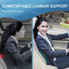 Grin Health Mini Back Support Cushion for Lumbar Support & Back Pain Relief, Backrest for Car Seat, Lower Back Cushion for Office Chair, Driving, Travel Backrest Pillow
