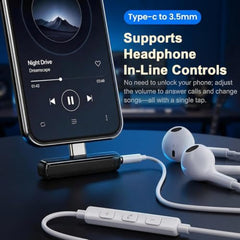 Verilux® 2 in 1 Audio Adapter USB C and Light to 3.5mm Jack Converter