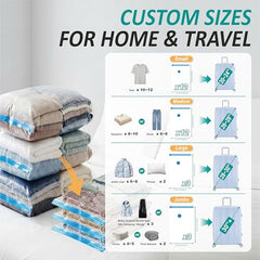 16 Travel Compression Bags Vacuum Packing, Roll Up Travel Space Saver Bags for Luggage, Cruise Ship Essentials (6 Large Roll/6 Medium Roll/4 Small Roll)