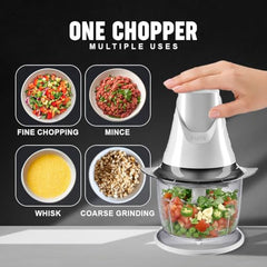 Sujata Chopcraft Electric Chopper 900ml, Vegetable Chopper for Kitchen | Dual Speed | 3200 RPM High Speed Motor | Stainless Steel Blades | Chop, Mince, Whip & Blend | Black