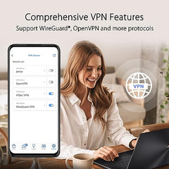 ASUS ZenWiFi BT6 Tri-Band WiFi 7 Mesh, 9.4 Gbps, 3000 sq.ft. (1pk), 2.5G WAN Port, Security and Parental Controls Included, Smart Home Master SSIDs, 4G & 5G Mobile Tethering