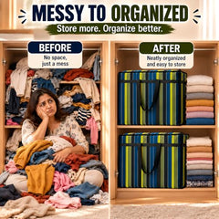 PulGos Pack-1, 75 Liter Under Bed Storage Bag| Extra Large Bag for clothes | Storage Organizers for Clothes & Blankets| Jumbo Storage Bags For Travel and Shifting| Big Foldable Bags with Dual Zipper