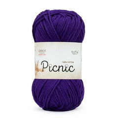 Ganga Acrowools Picnic is 100% Cotton and Crochet Yarn. Pack of 3 Balls - 50Gm Each Shade No - PIC015, Sterling Red