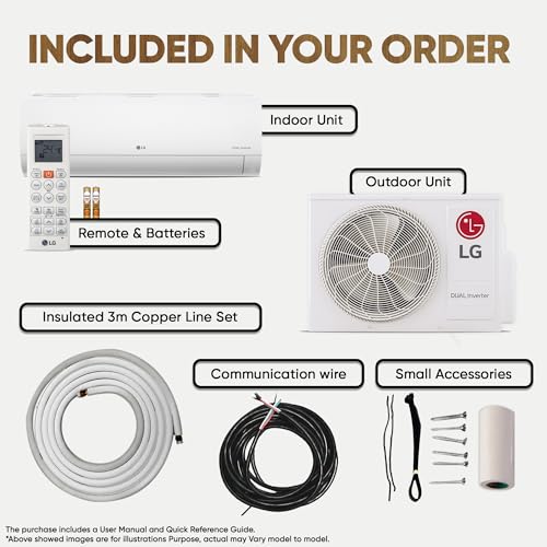 LG 2 Ton 3 Star DUAL Inverter Split AC (Copper, AI Convertible 6-in-1, Diet Mode+, Faster Cooling & Energy Saving, 4 Way Swing, HD Filter with Anti-Virus Protection, US-Q24ENXE, White)