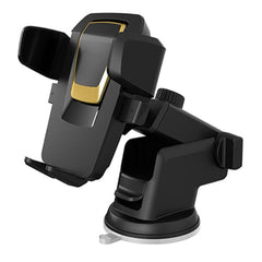 MOMISY Car Mount Adjustable Car Mobile Phone Holder Stand Universal Long Arm, for Dashboard & Windshield, 360° Rotational, Strong Suction Cup for Smartphones (BlackGold)