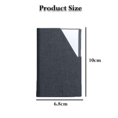 MOMISY PU Leather Professional Business Visiting Card Case Wallet Debit Credit ATM Card Holders for Men & Women (6.5 x 1.25 x 9.5 cm) (Grey)