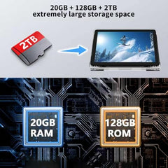 Android 16 10 inch Tablets, 20GB RAM 128GB ROM 2TB Expandable, 2GHz Octa-core Processor, 2 in 1 Tablet with Stylus Mouse Keyboard Case, 5G WiFi6, BT 5.0, 6000mAh, Widevine L1, GMS