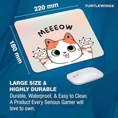 TURTLEWINGS | Mousepad | Inspirational Quote Mousepad – 22x18 cm, 3mm Thick | Abstract Design Non-Slip Rubber Base | Office, Study & Gaming Use | Premium Smooth Surface 3
