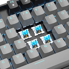 MageGee 75% Mechanical Gaming Keyboard with Brown Switch, LED White Backlit Keyboard, 87 Keys Compact TKL Wired Computer Keyboard for Windows Laptop PC Gamer - Retro Grey/White