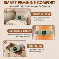 BRONTIX Period Cramp Relief Massager, Cordless Heating Pad