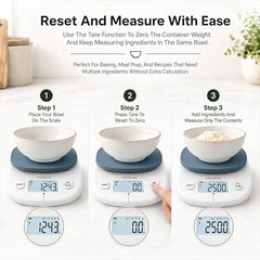HomeBasic Digital Kitchen Weighing Scale 5kg | Food Weighing Machine, Weight Scale for Food, ±1g Accuracy, Multi-Units (g/oz/lb/ml), Tare Function, Waterproof Platform for Cooking, Baking & Diet